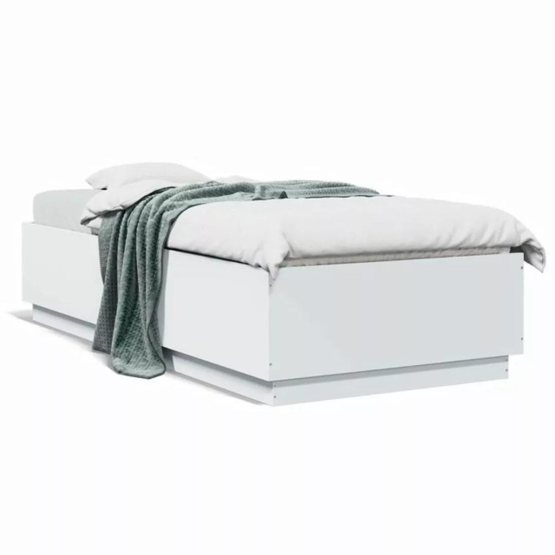 vidaXL Bettgestell Bettgestell Weiß 100x200 cm Spanplatte Bett Bettgestell günstig online kaufen