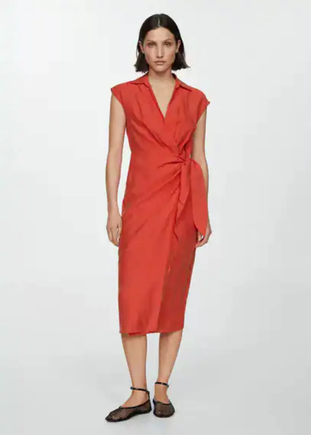 Kleid aus Modal mit Schleife günstig online kaufen