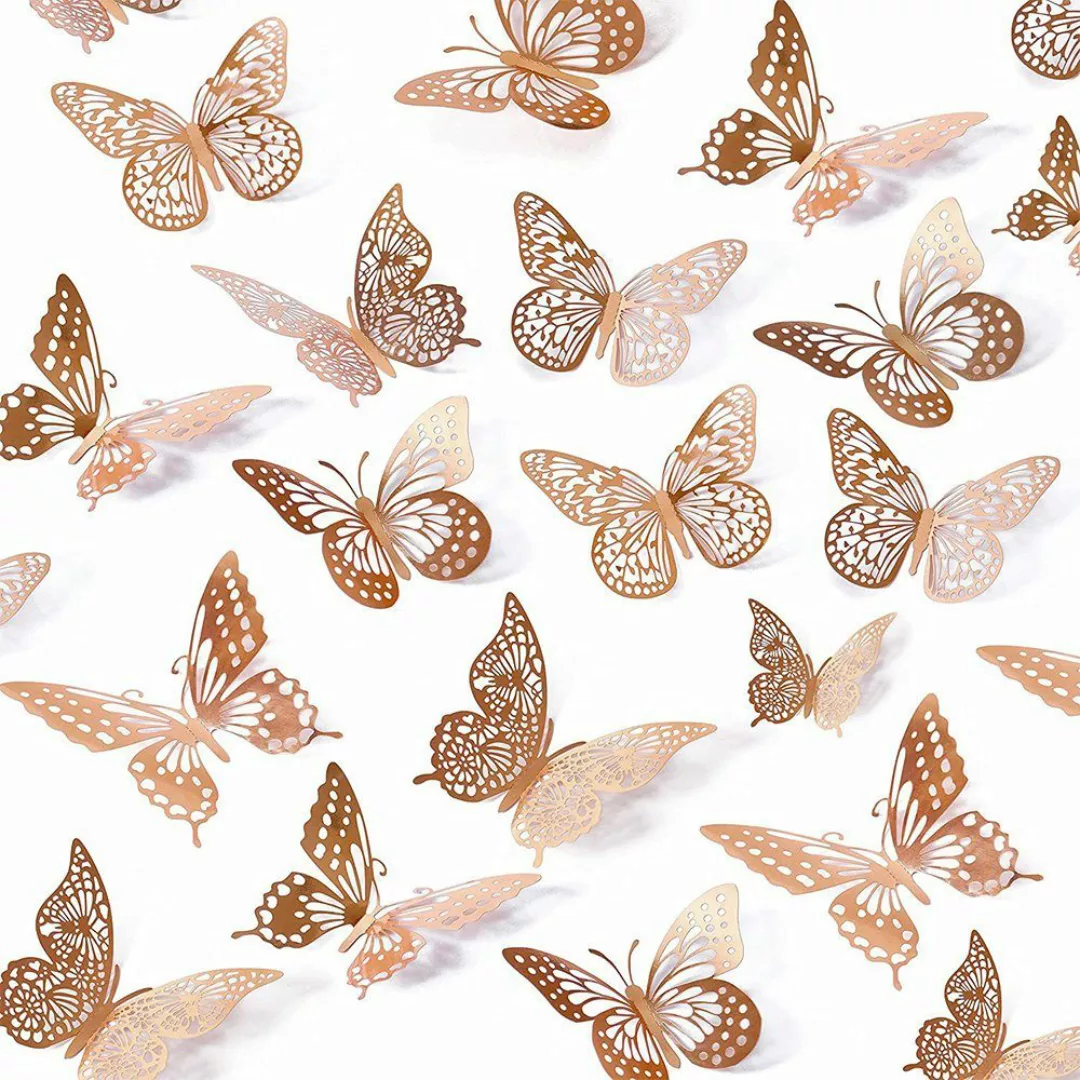 NUODWELL 3D-Wandtattoo 48 Stück 3D Schmetterling günstig online kaufen