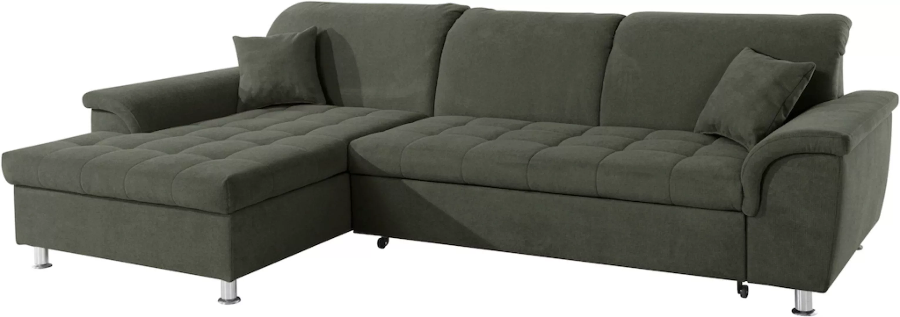 DOMO collection Ecksofa "Franzi L-Form", wahlweise mit Kopfteilverstellung günstig online kaufen