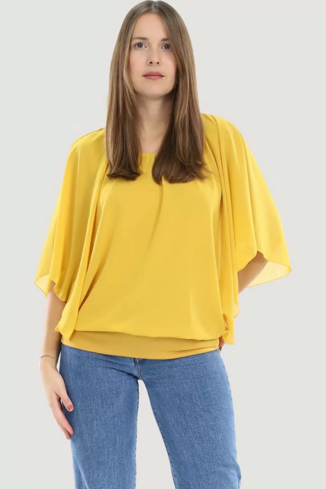 malito more than fashion Chiffonbluse 6296 mit breitem Bund Einheitsgröße günstig online kaufen