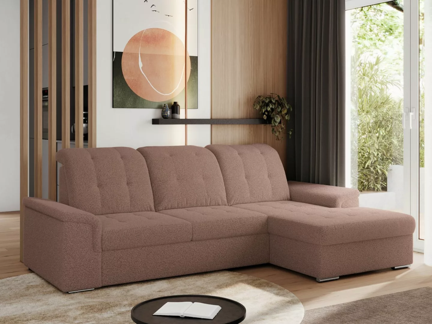 MKS MÖBEL Ecksofa MADRITO L, Set, Schlafsofa, Wellenfedern, T30-Schaum, Eck günstig online kaufen