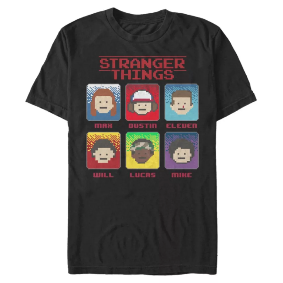 Netflix - Stranger Things - Gruppe 8 Bit Stranger - Männer T-Shirt günstig online kaufen