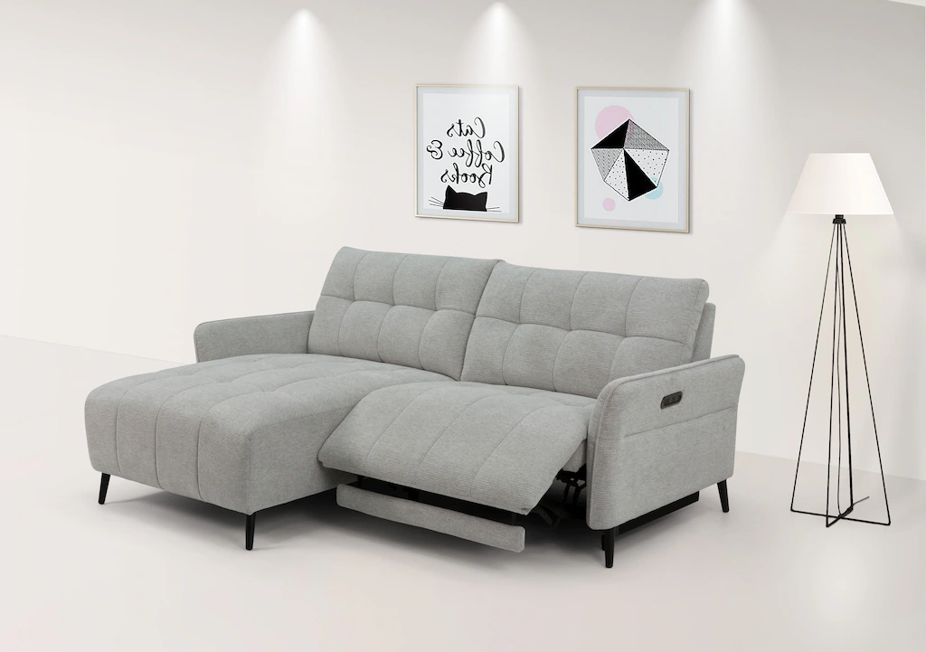 INOSIGN Ecksofa "DENIO 3-Sitzer, L-Form (Breite 209cm), elektr. Relaxfunkti günstig online kaufen