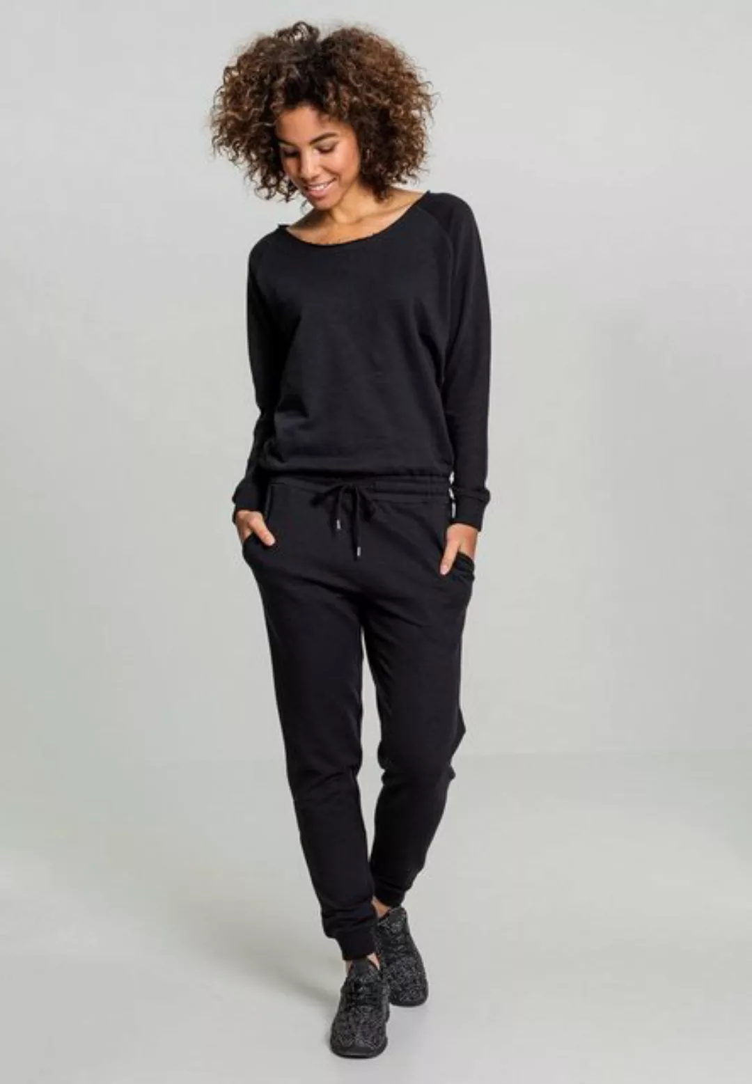 URBAN CLASSICS Jumpsuit TB1841 - Ladies Long Sleeve Terry Jumpsuit black XL günstig online kaufen