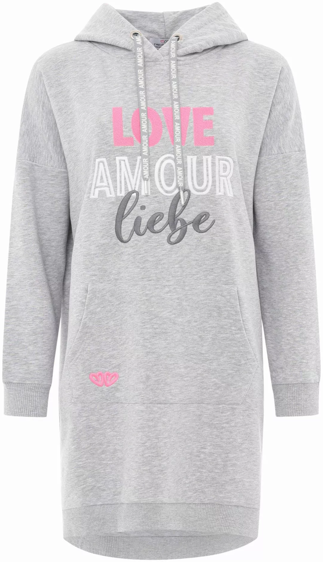 Zwillingsherz Sweatkleid ""Love Amour Liebe"", mit praktischen Fronttaschen günstig online kaufen