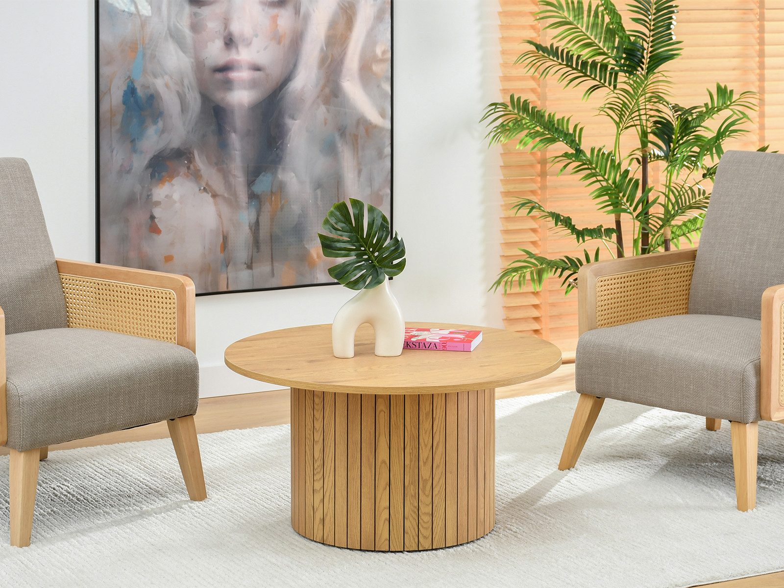 Compleo Couchtisch Runder skandinavischer Couchtisch ARIEL günstig online kaufen