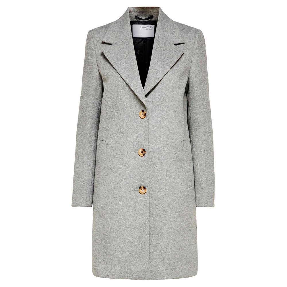 SELECTED Wollgemisch Mantel Damen Grau günstig online kaufen