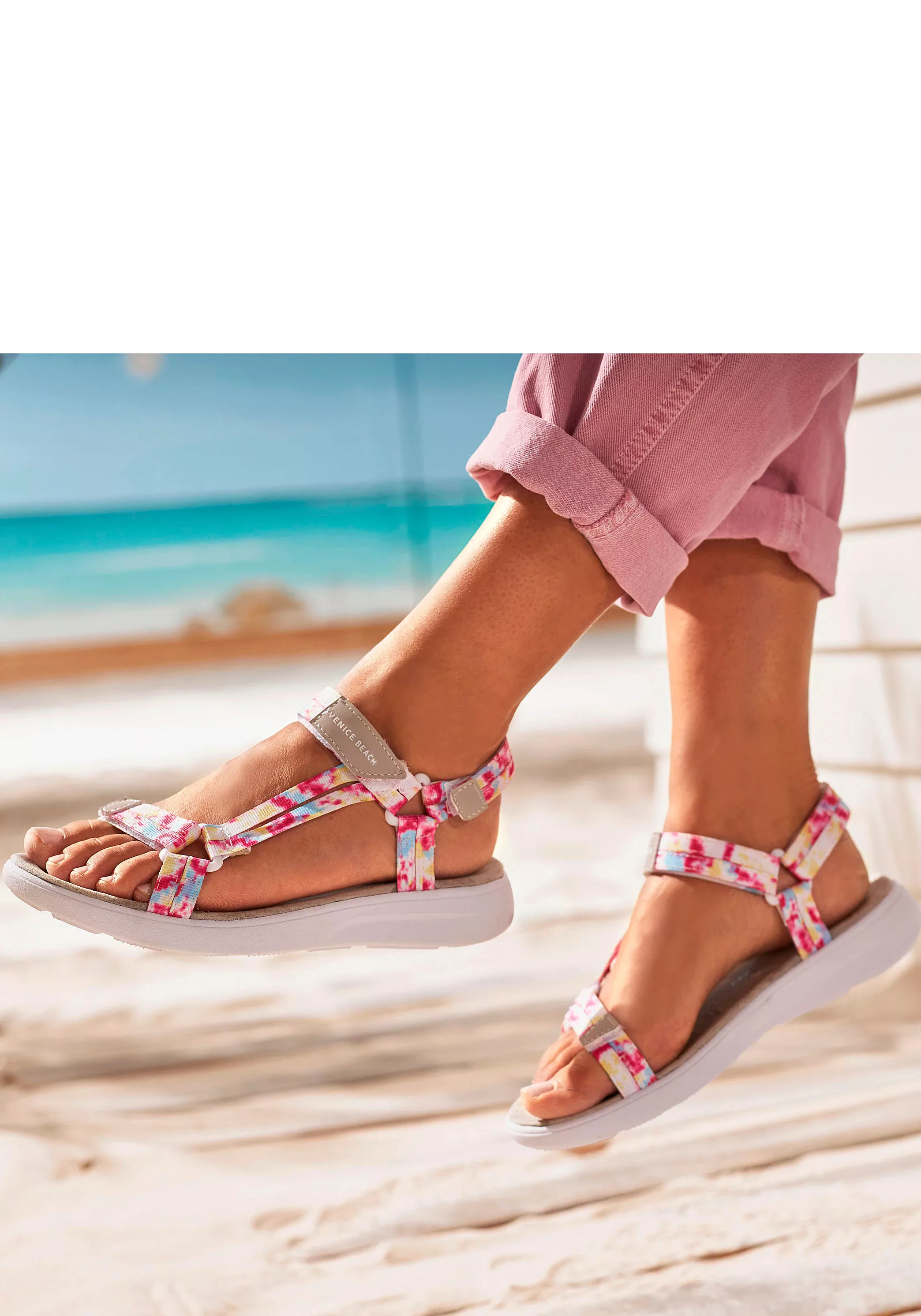 Venice Beach Sandale, mit bequemen Fußbett und Klettverschluss VEGAN günstig online kaufen