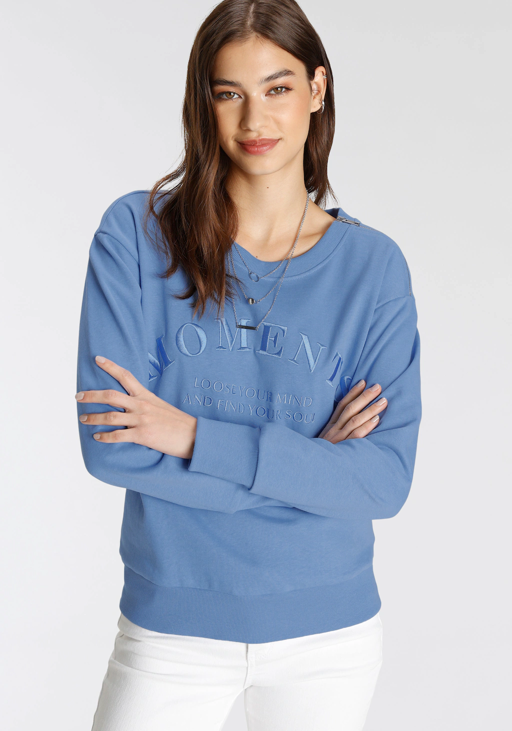 Tamaris Sweatshirt Mit einem Zipper an der Schulter - NEUE KOLLEKTION günstig online kaufen