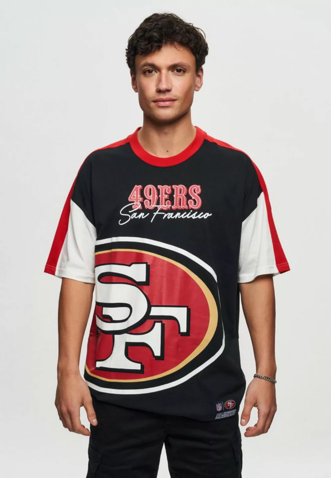 Recovered T-Shirt NFL 49ERS San Francisco Cut and Sew Oversized günstig online kaufen