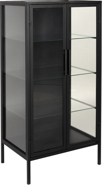 Trendmöbel24 Vitrine Vitrine Schrank ROB MEDIUM aus Metall im Vintage Style günstig online kaufen