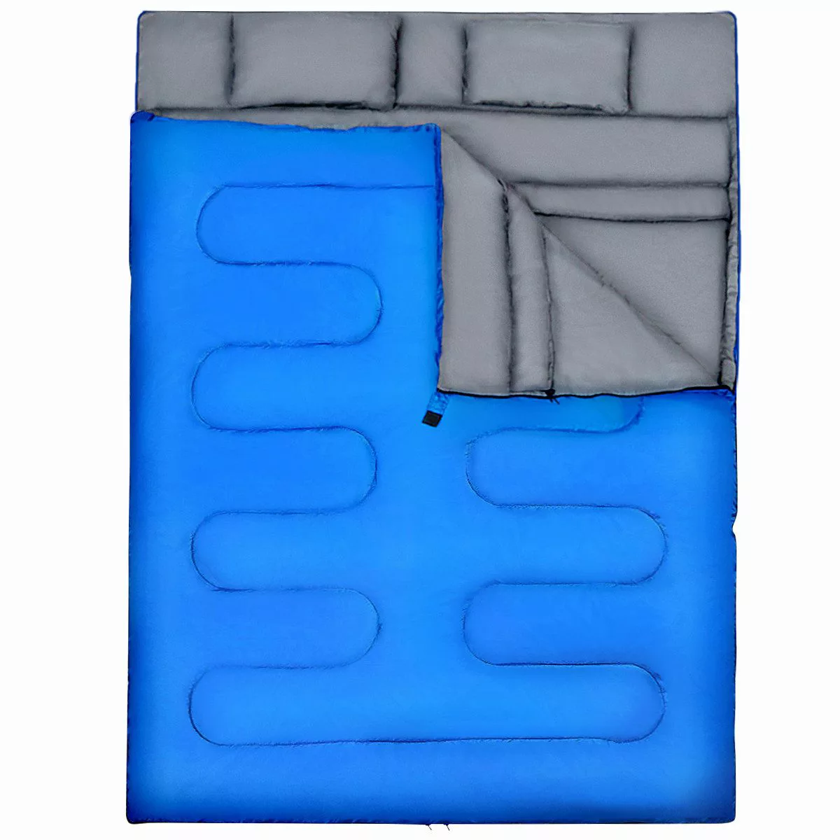 COSTWAY Doppelschlafsack, 220x150cm, 2 Personen+Kissen, 3 günstig online kaufen