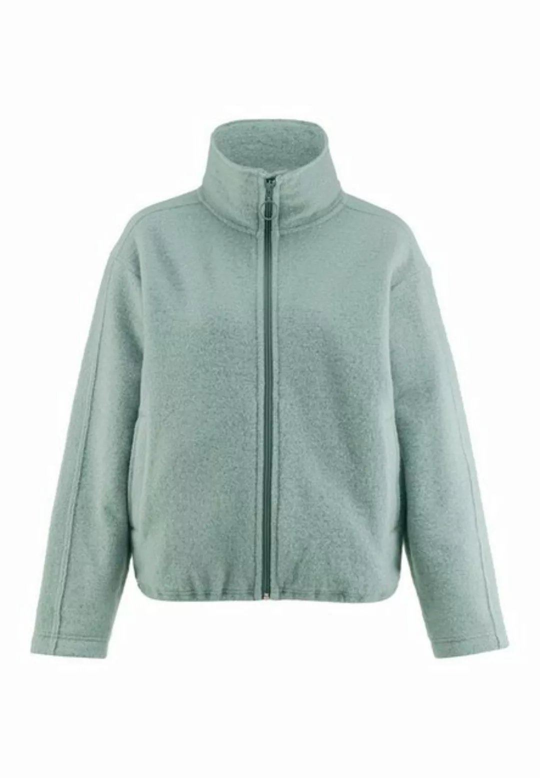 Hessnatur Fleecejacke aus softer Bio-Baumwolle und Bio- Merinowolle (1-St) günstig online kaufen