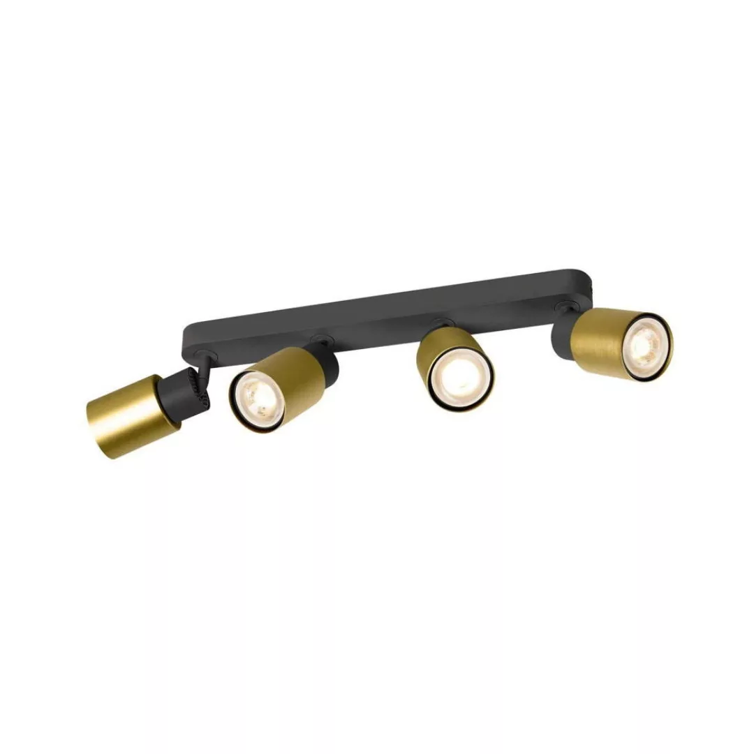 Wand- und Deckenleuchte Puri 2.0 Tube in Gold und Schwarz 6W GU10 4-flammig günstig online kaufen