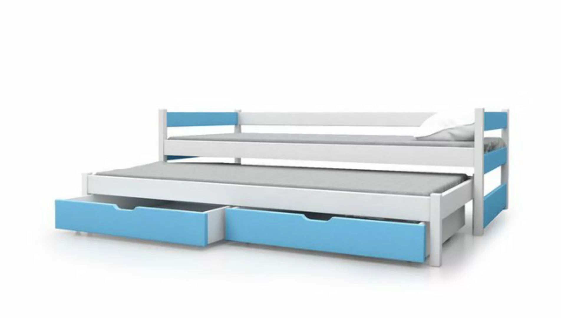 thematys Jugendbett Kinderbett mit Ausziehbett und zwei Schubladen 90x200cm günstig online kaufen