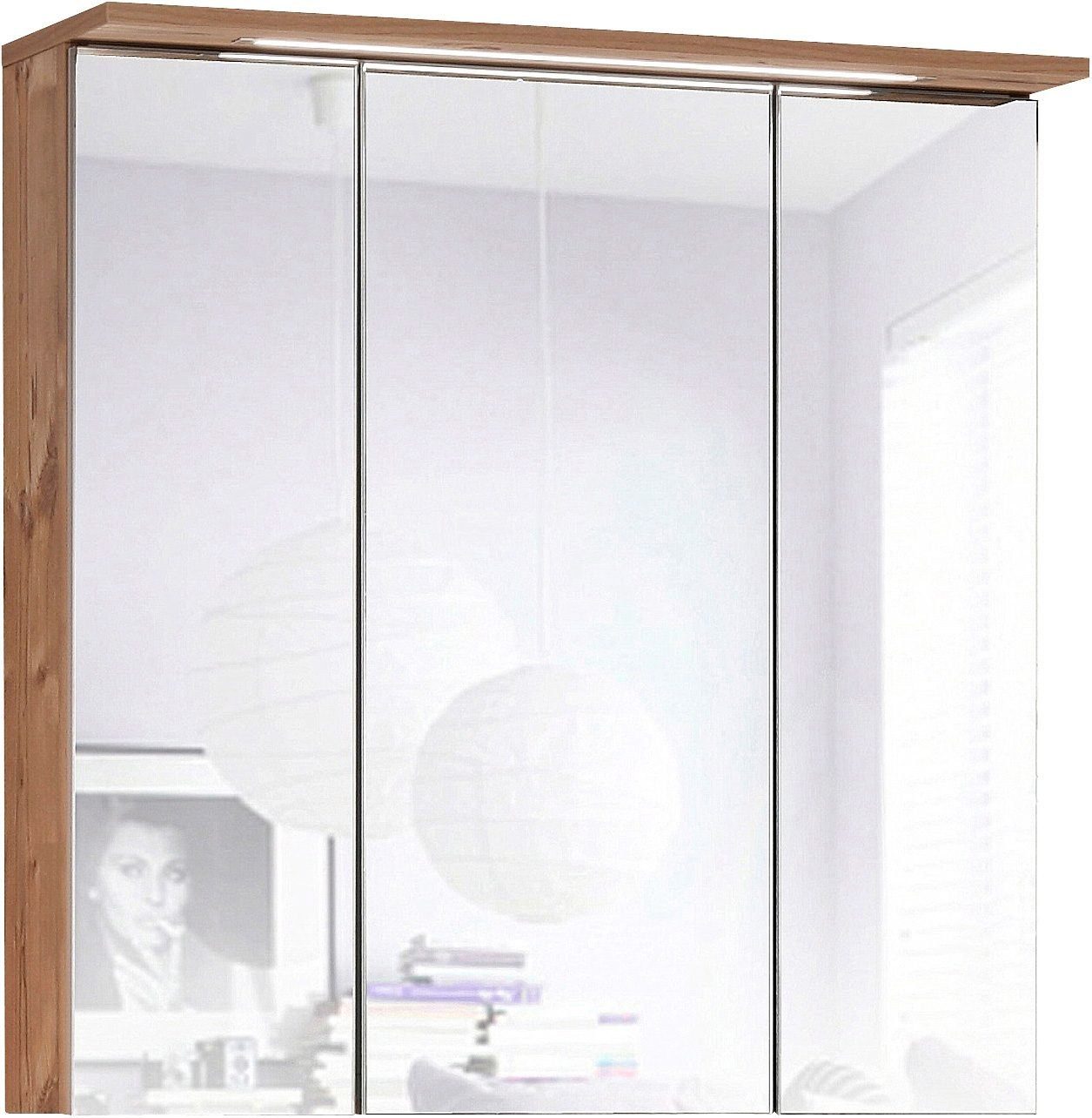 Schildmeyer Spiegelschrank "Profil", Breite 70 cm, 3-türig, LED-Beleuchtung günstig online kaufen