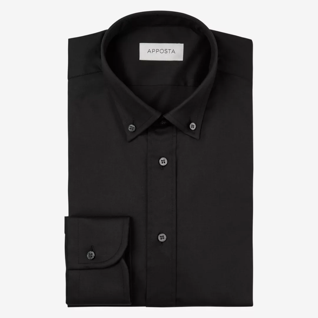 Hemd  einfarbig  schwarz baumwolle stretch fleckenabweisende popeline doppe günstig online kaufen