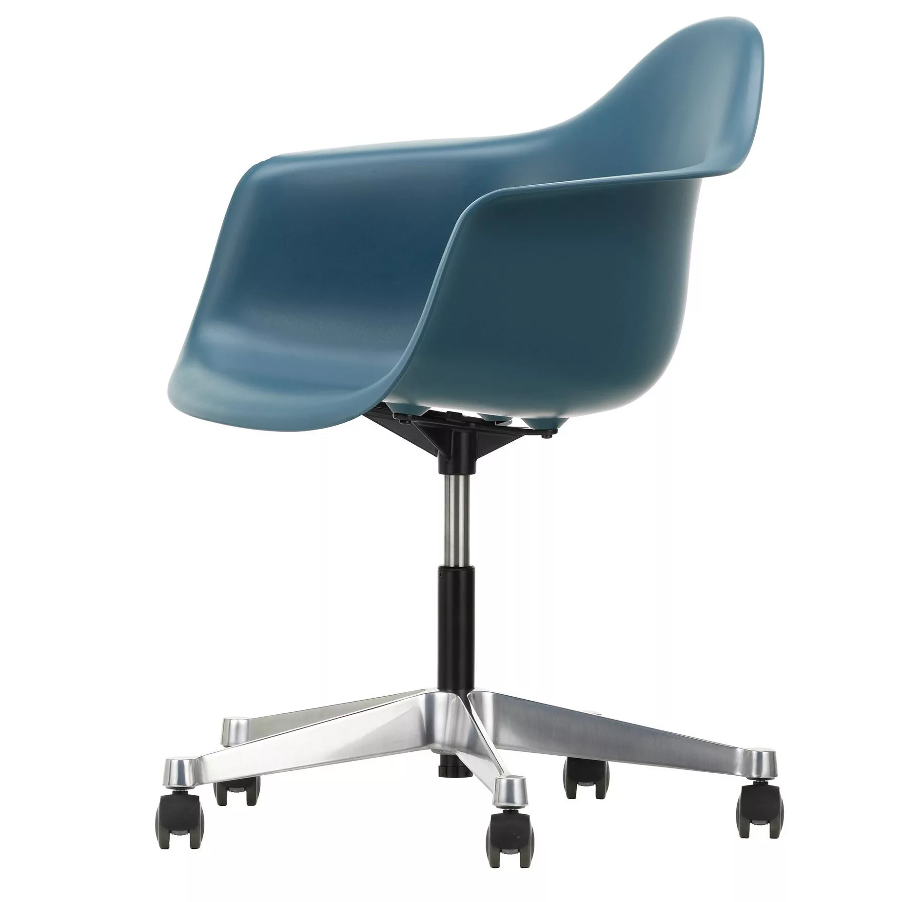 Vitra - Eames Plastic Armchair PACC Bürostuhl - meerblau/Polypropylen/Stern günstig online kaufen