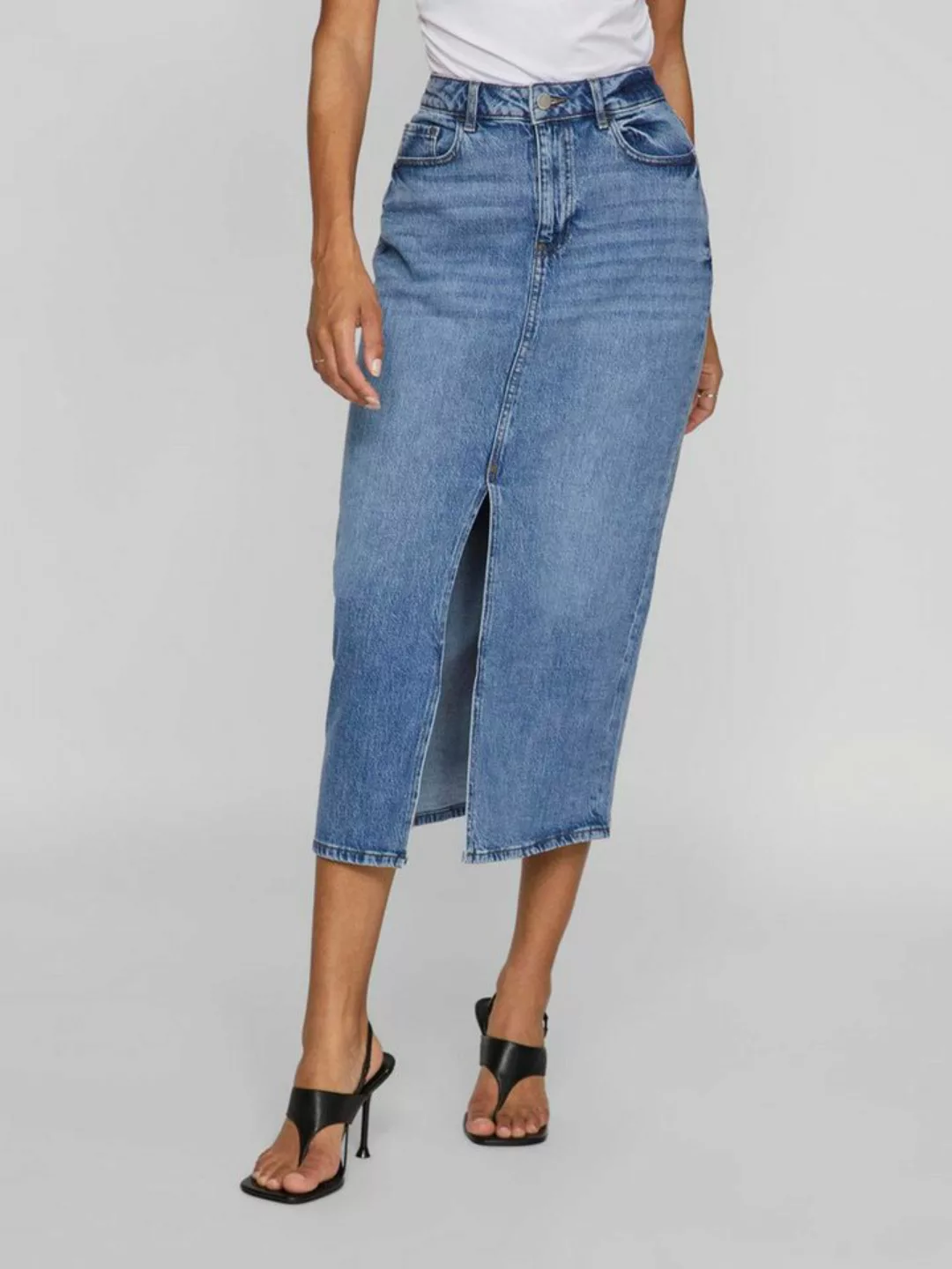 Vila Jeansrock VIJAF HW MIDI DENIM SKIRT-NOOS günstig online kaufen