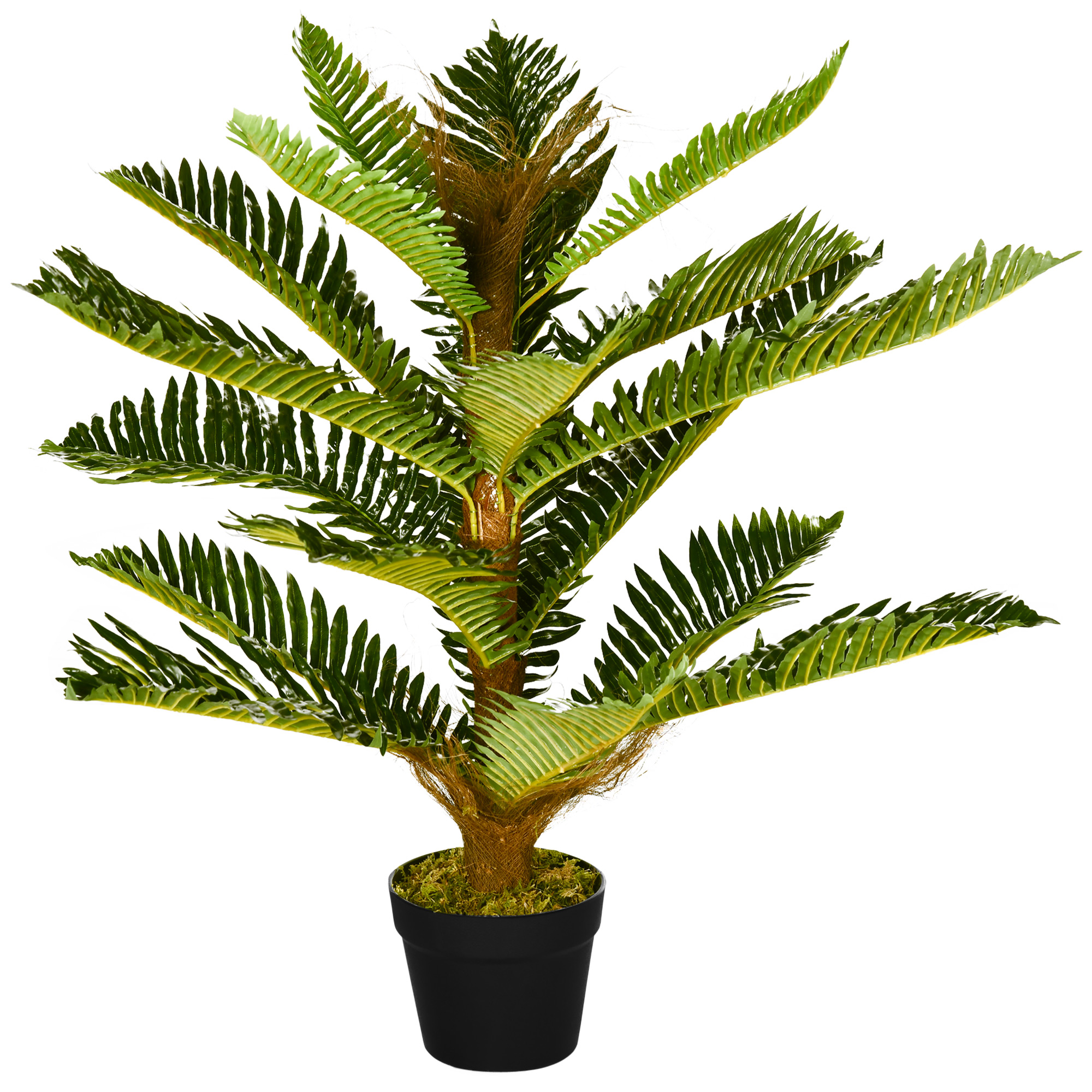 HOMCOM Künstlicher Palmenbaum 85 cm mit 18 großen Blättern sehr realistisch günstig online kaufen