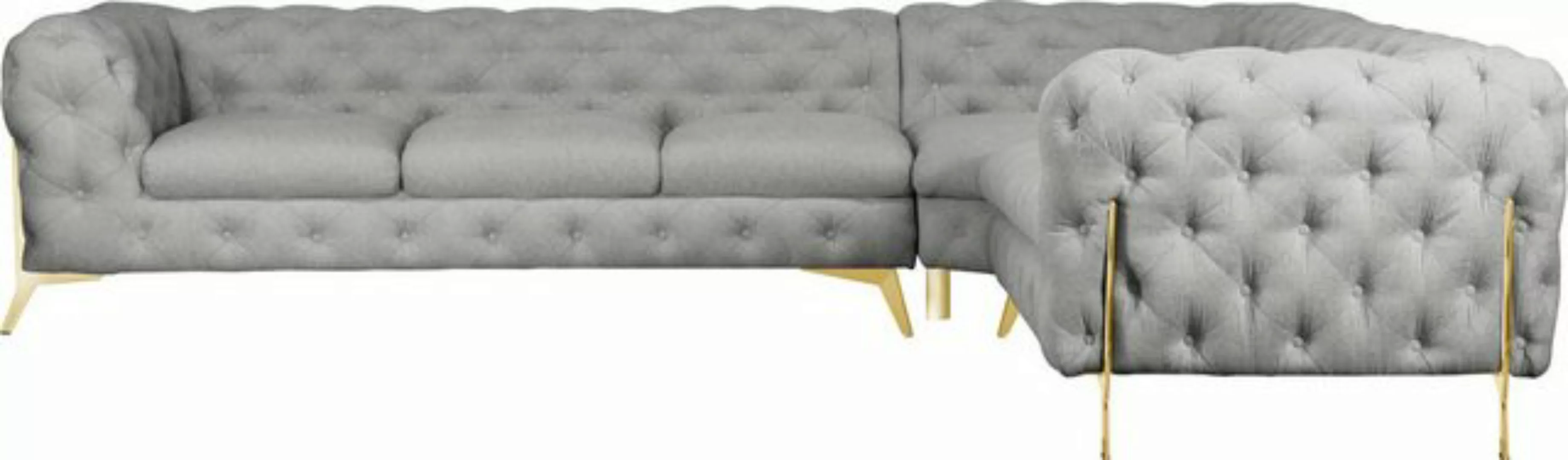 Leonique Chesterfield-Sofa Amaury L-Form, großes Ecksofa, Chesterfield-Opti günstig online kaufen