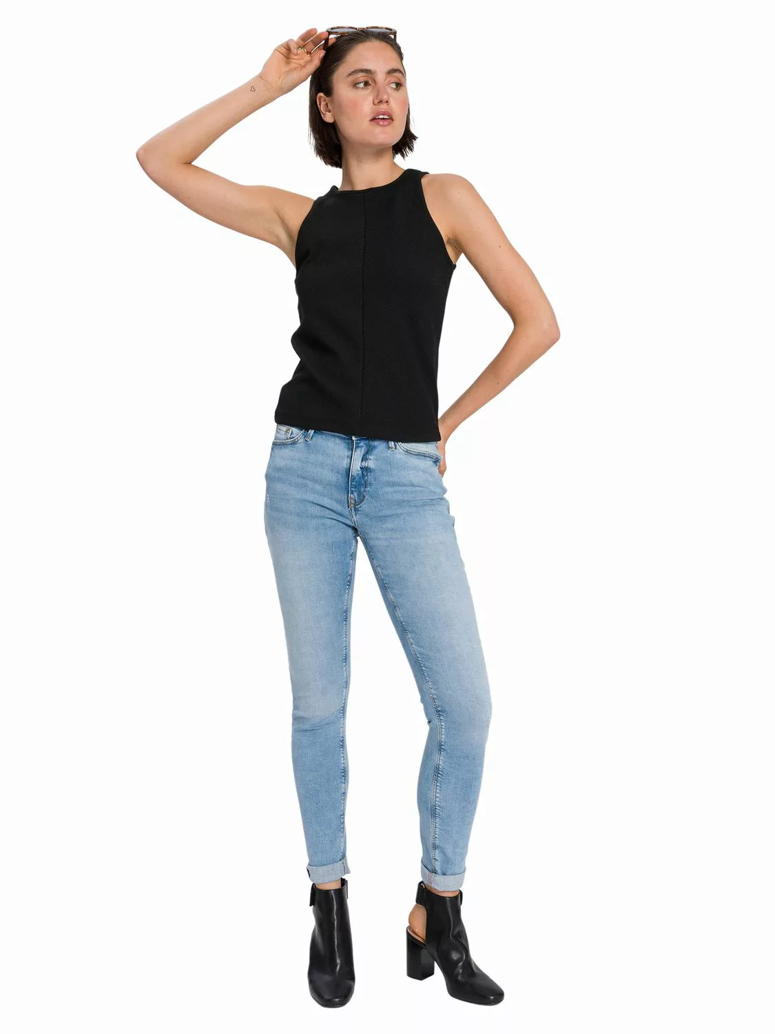 Cross Jeans Damen Jeans ALAN - Skinny Fit - Blau - Light Blue günstig online kaufen