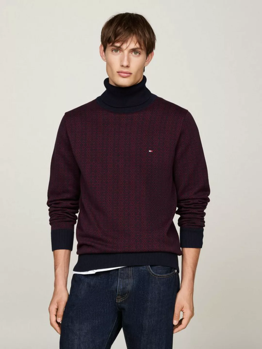 Tommy Hilfiger Rollkragenpullover GIFTING 2 TONE FAIRISLE ROLL NK zweifarbi günstig online kaufen