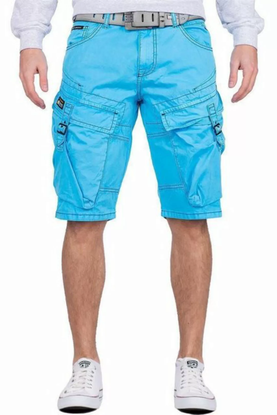 Cipo & Baxx Jeansshorts Kurze Hose BA-CK229 Hellblau W36 Cargo Style mit Se günstig online kaufen