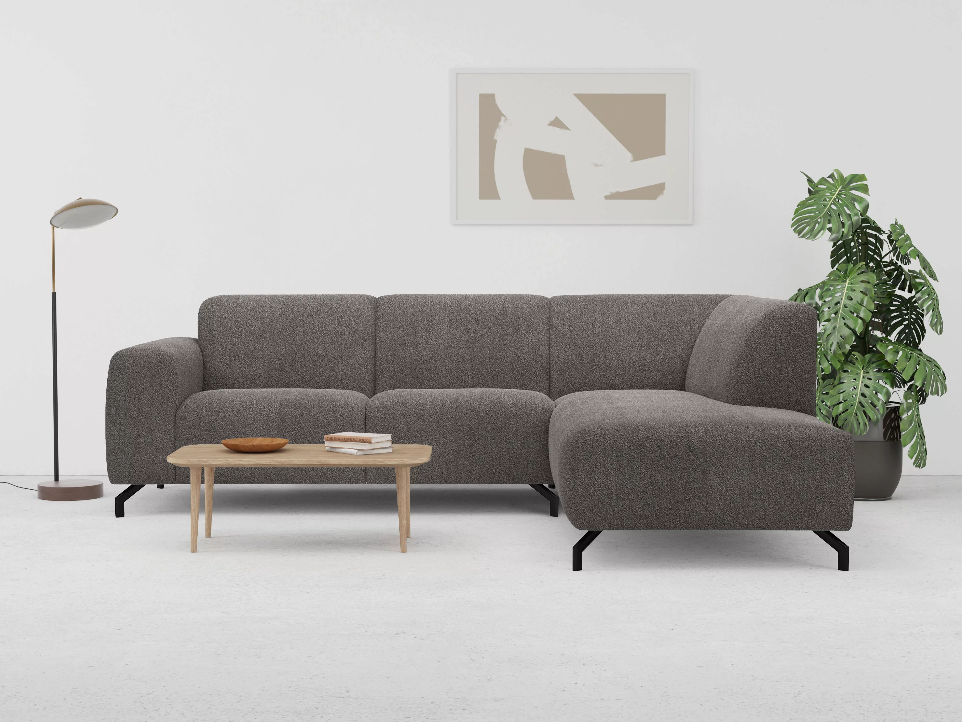 Places of Style Ecksofa "Oleandro, L-Form,", mit unterschiedlichem Sitzkomf günstig online kaufen