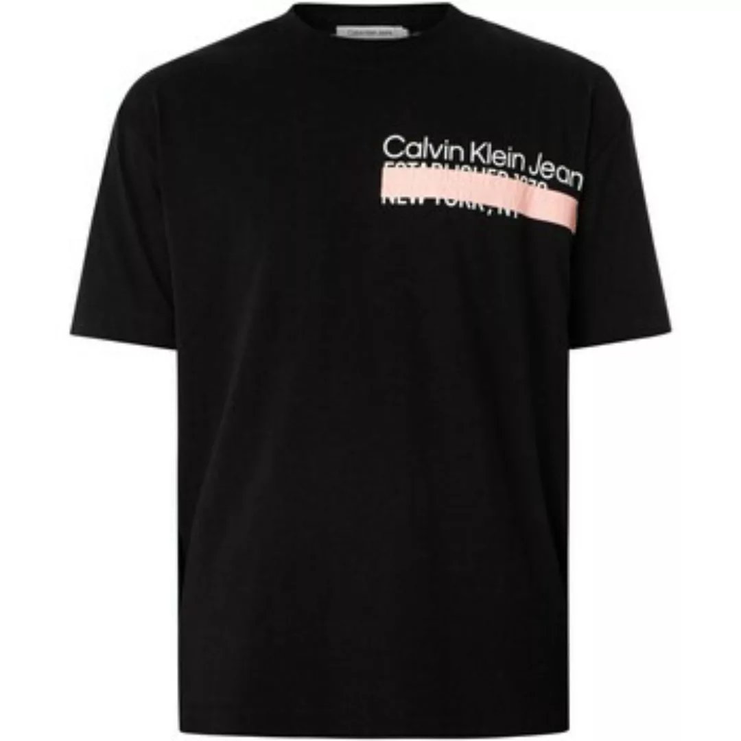 Calvin Klein Jeans  T-Shirt Mehrschichtiges Adress-T-Shirt günstig online kaufen