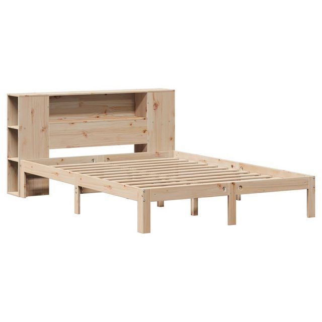 vidaXL Bett Massivholzbett mit Regal ohne Matratze 140x190 cm Kiefer günstig online kaufen