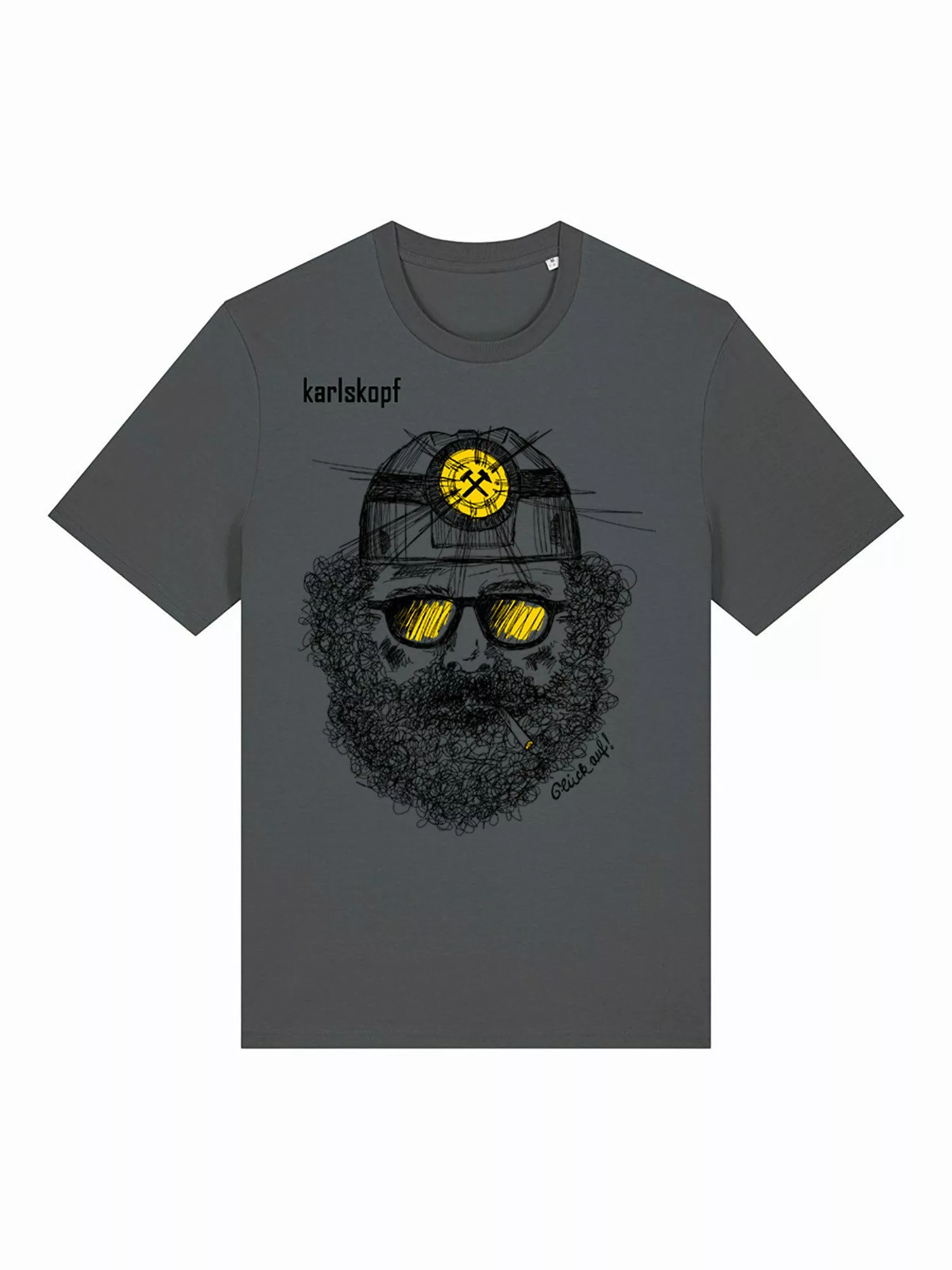 karlskopf Print-Shirt Rundhalsshirt Basic BERGMANN günstig online kaufen