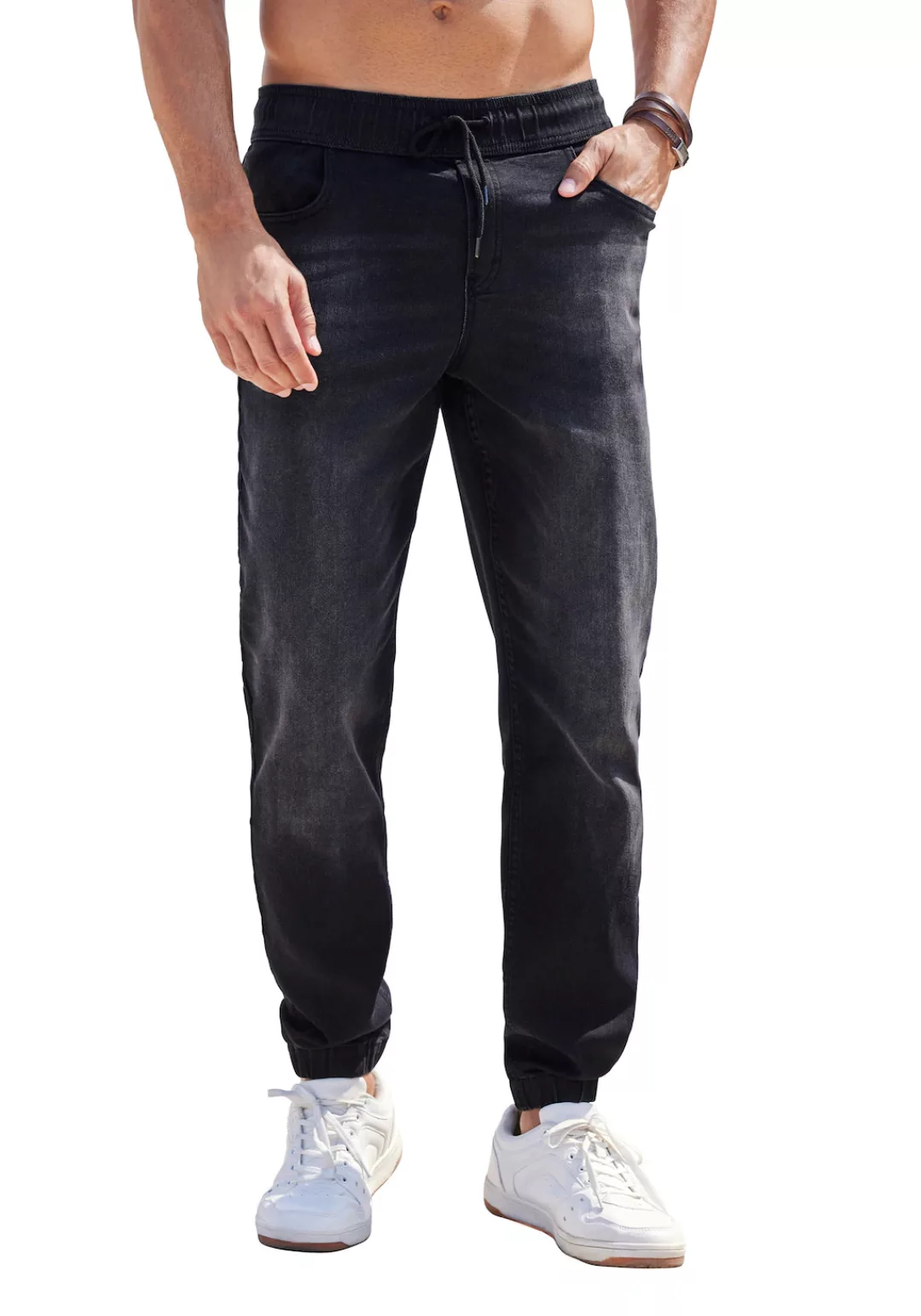 John Devin Schlupfjeans elastische Joggpants günstig online kaufen