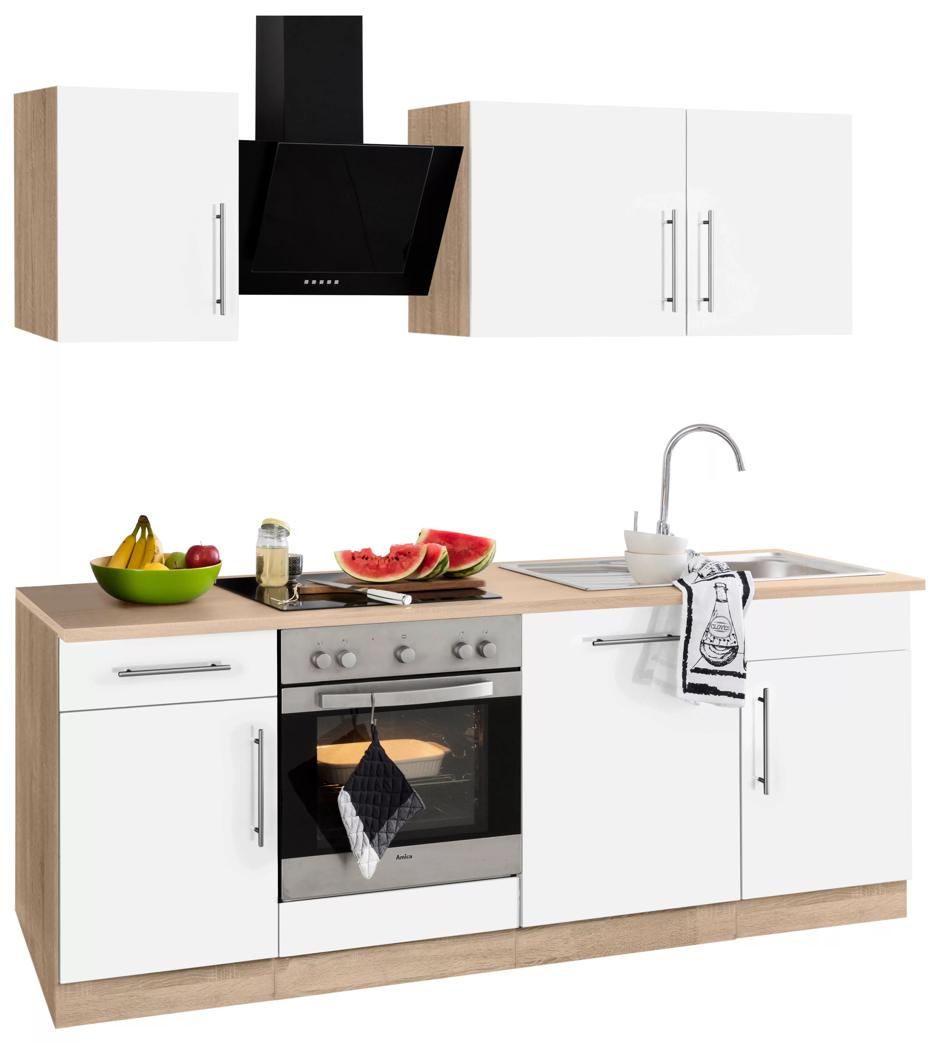 wiho Küchen Küchenzeile "Cali", ohne E-Geräte, Breite 220 cm günstig online kaufen