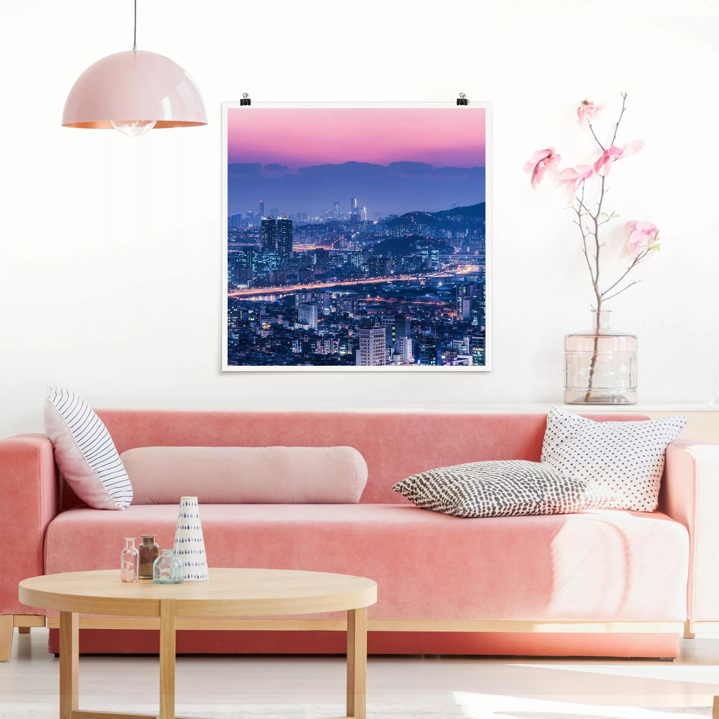 Poster Skyline von Seoul günstig online kaufen