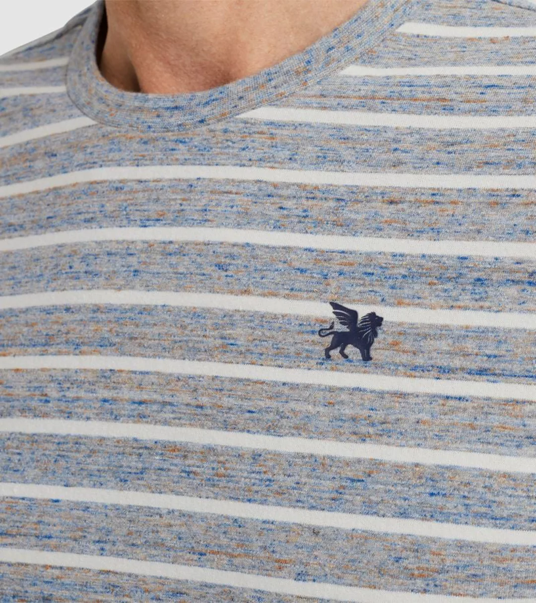Vanguard T-Shirt Streifen Grau Blau - Größe XXL günstig online kaufen
