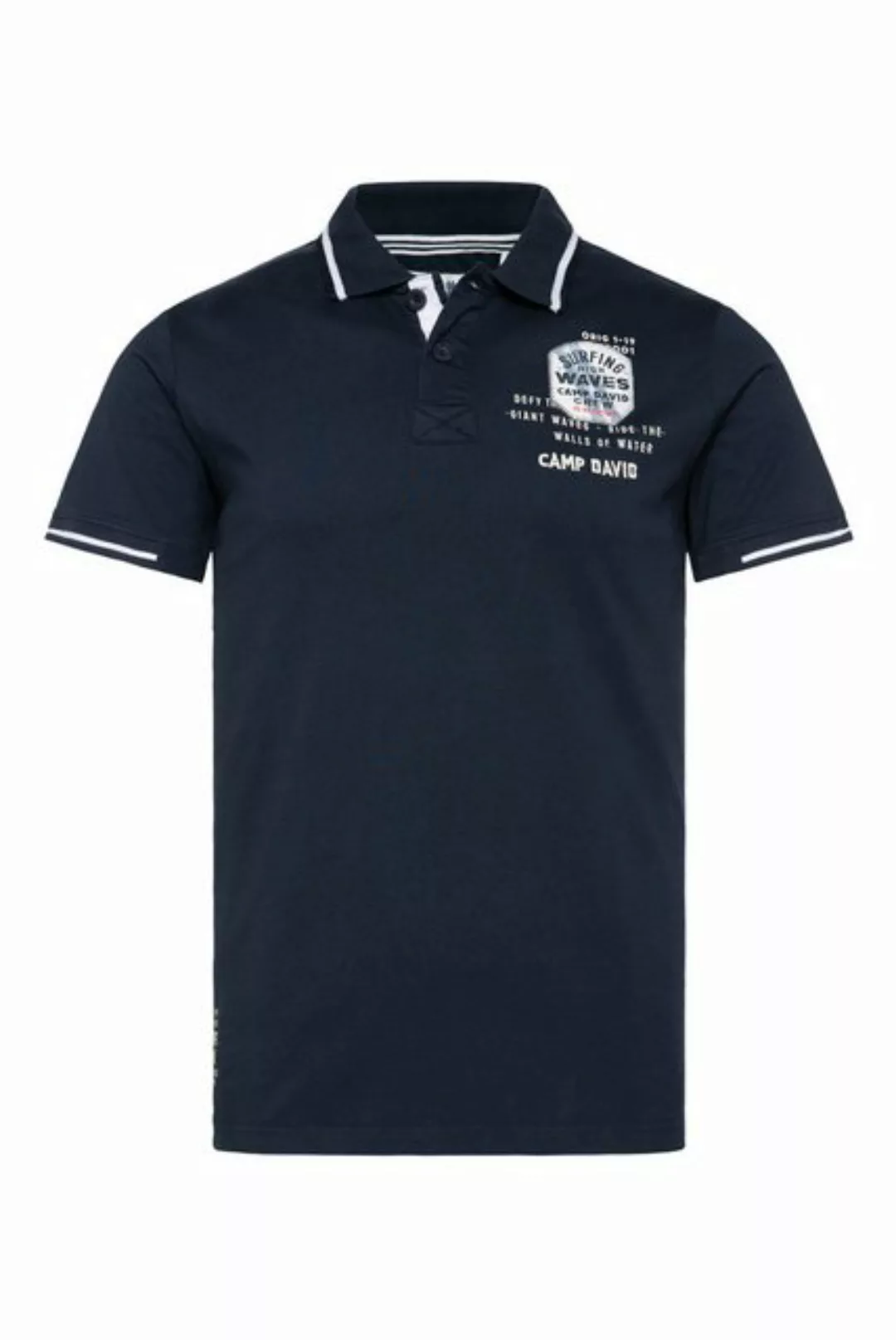 CAMP DAVID Poloshirt mit kontrastreichen Details günstig online kaufen