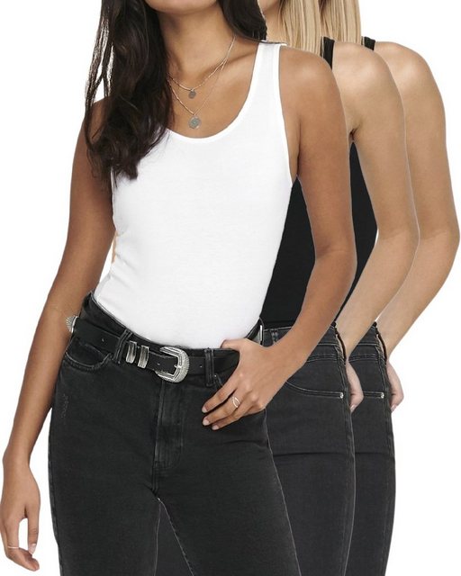 ONLY Tanktop (3er-Pack) Basic Long Shirt günstig online kaufen