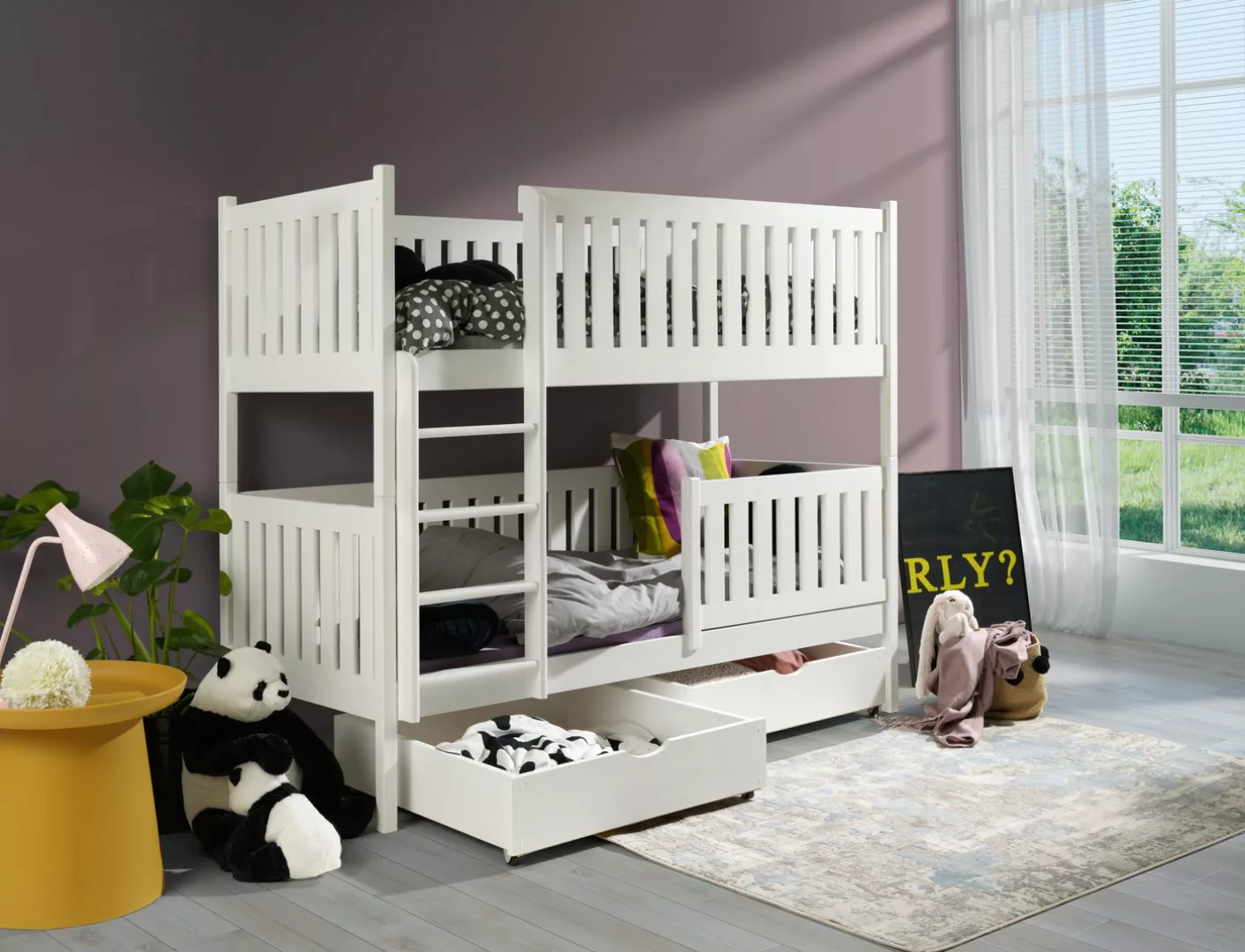 storez24 Etagenbett Kinderbett Effie, mit Schubladen und Leiter günstig online kaufen