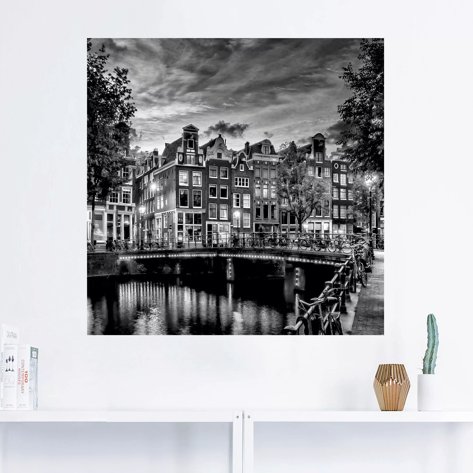 Artland Wandbild »Amsterdam Abendidylle«, Amsterdam, (1 St.) günstig online kaufen