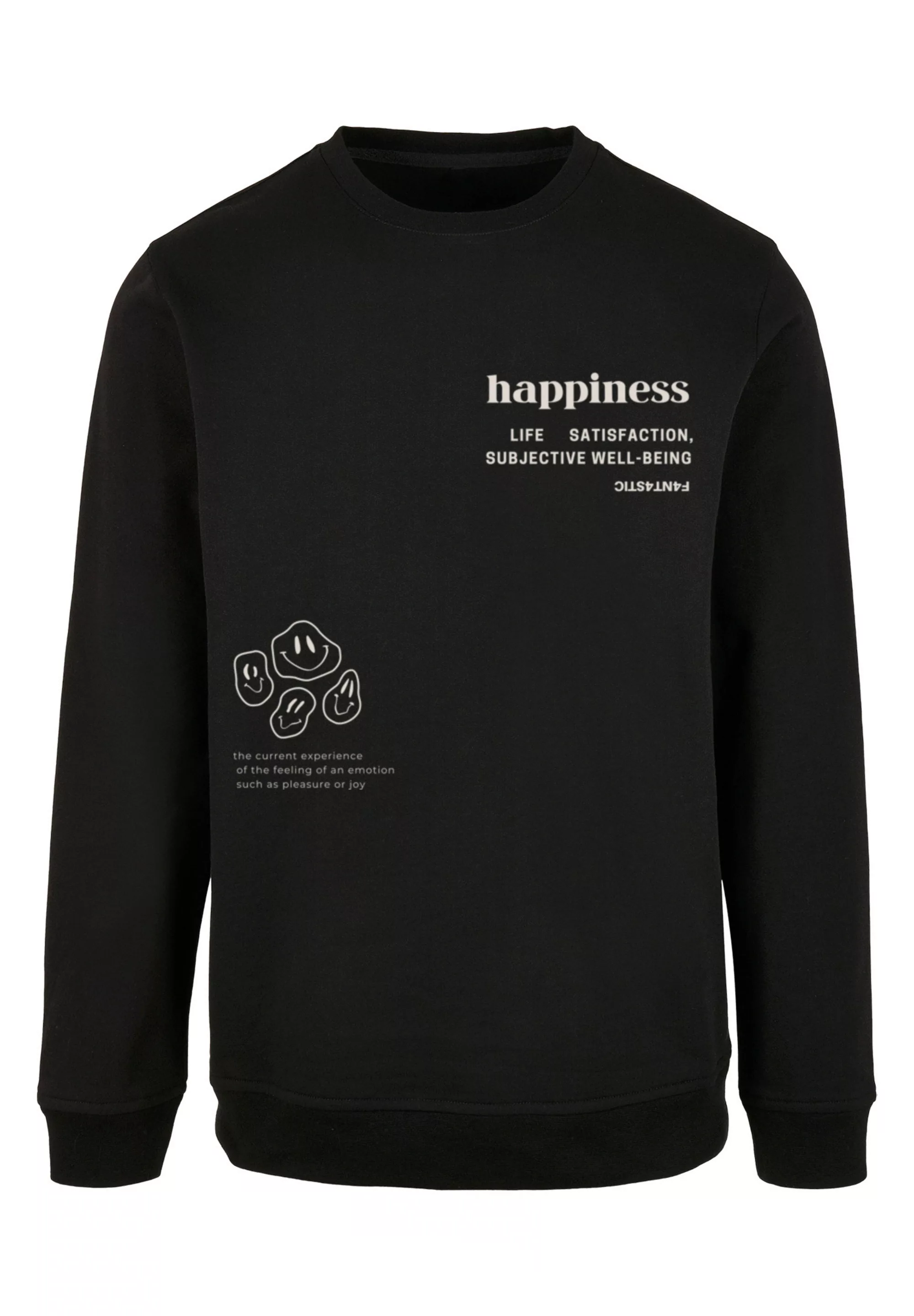 F4NT4STIC Kapuzenpullover "happiness CREWNECK" günstig online kaufen