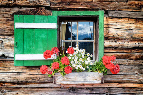 Papermoon Fototapete »Holzhütte« günstig online kaufen