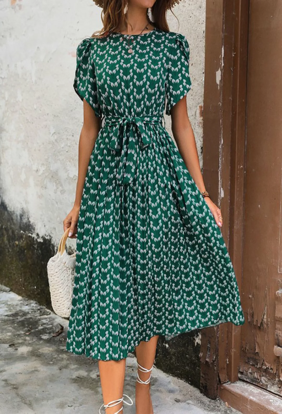 SEGUEN Sommerkleid Temperament waisted floral print summer dresses (Tempera günstig online kaufen