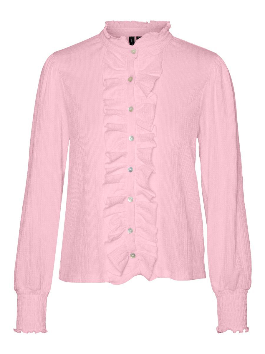 VERO MODA Gerüschtes Hemd Damen Pink günstig online kaufen