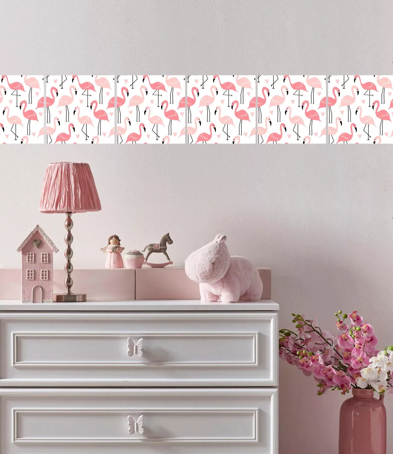 queence Fliesenaufkleber "Flamingos" günstig online kaufen