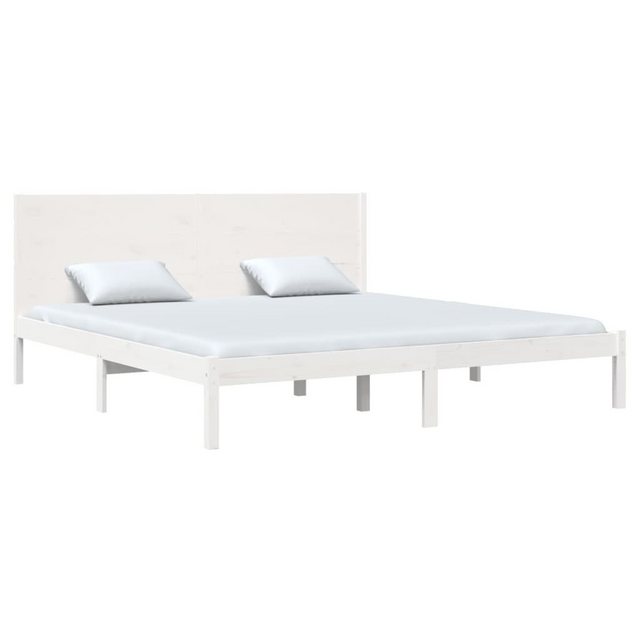 vidaXL Bettgestell Massivholzbett Weiß 180x200 cm 6FT Super King Bett Bettg günstig online kaufen