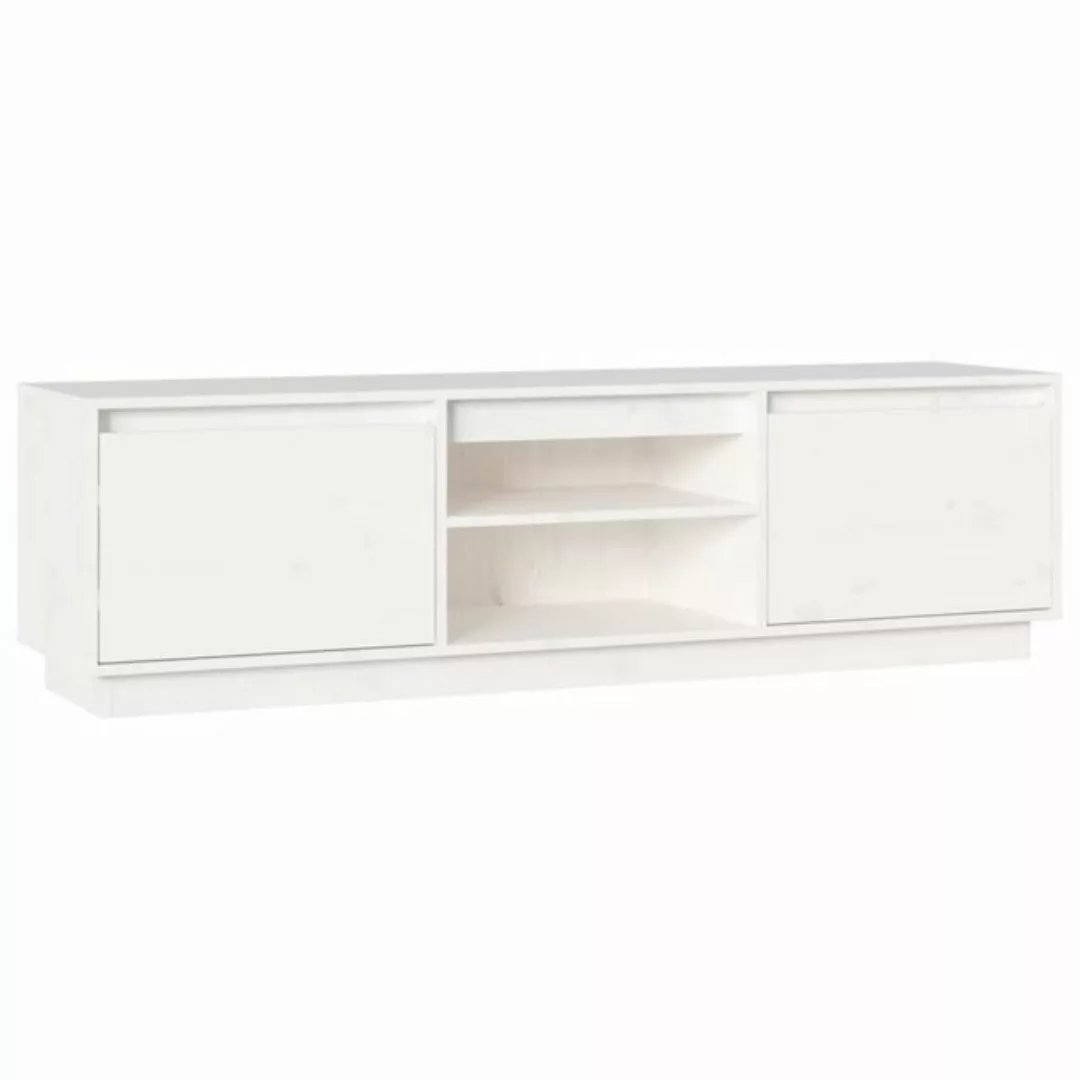 vidaXL TV-Schrank TV-Schrank Weiß 140x35x40 cm Massivholz Kiefer günstig online kaufen