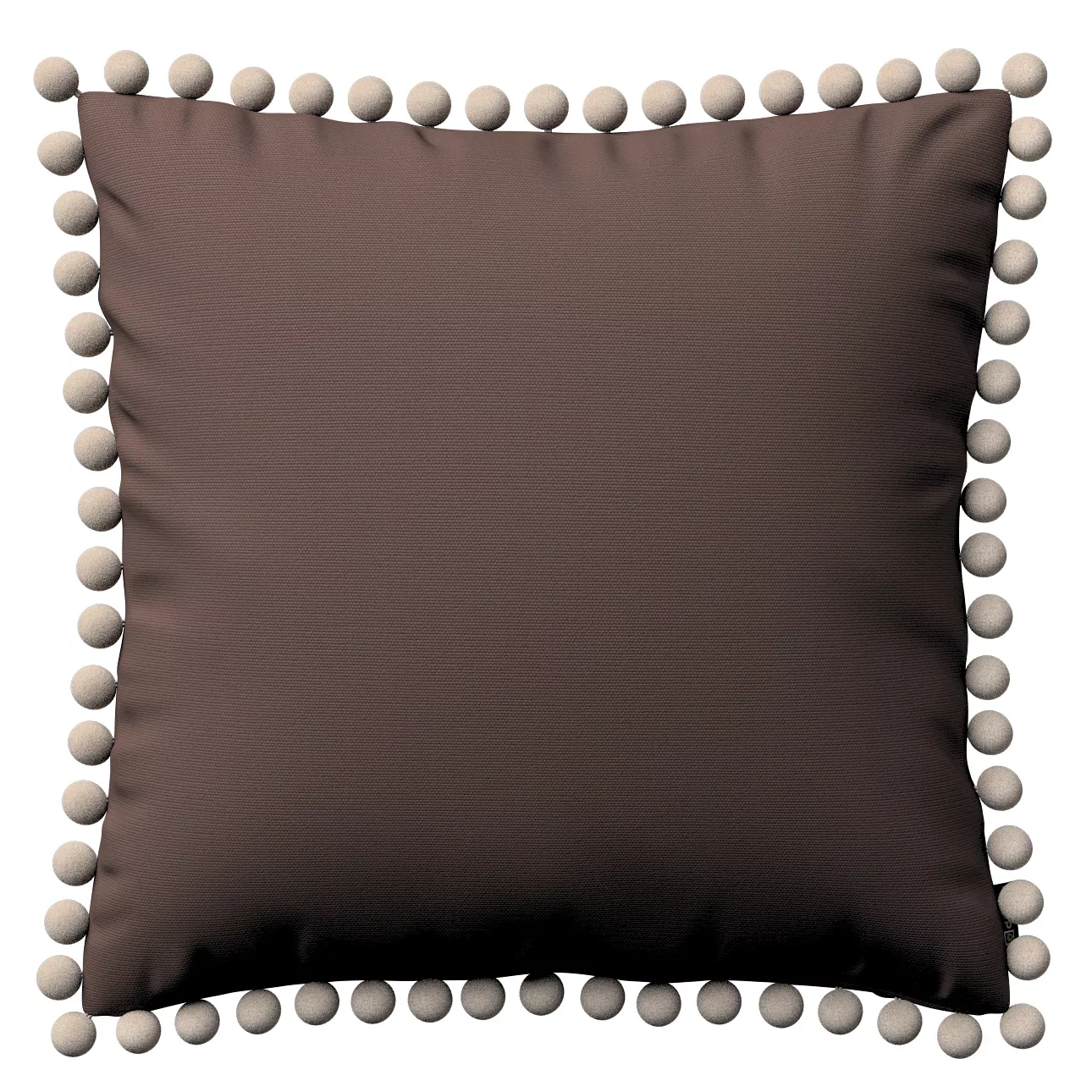 Kissenhülle Wera mit Bommeln, Kaffee, 45 x 45 cm, Cotton Panama (702-03) günstig online kaufen