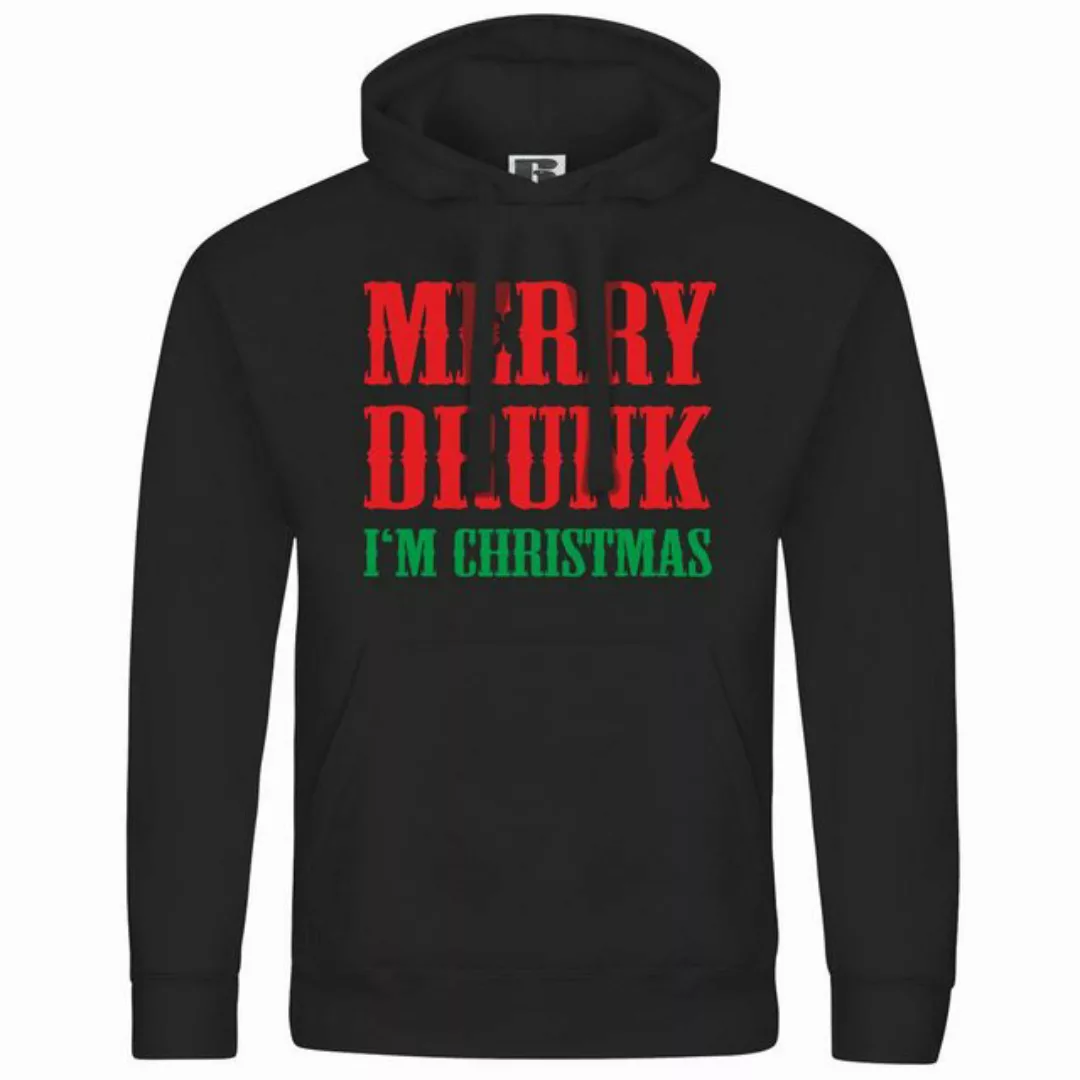 deinshirt Kapuzenpullover Herren Kapuzenpullover Merry drunk im Christmas M günstig online kaufen